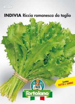 Sementi orticole di qualità l'ortolano in busta termosaldata (160 varietà)  (INDIVIA RICCIA ROMANESCA DA TAGLIO)